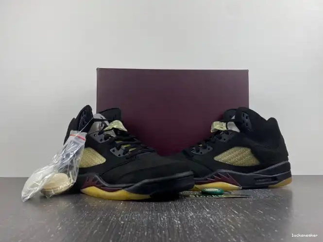 Reps LUCY A Ma Maniere x Air FD1330-001 Jordan 5 Black 0412